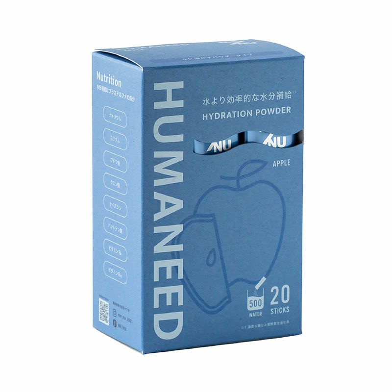 HUMANEED APPLE経口補水液 アップル 20本のパッケージ外観