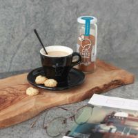 モーニングアロマ バリスタメイド瓶とカフェオレのイメージ写真