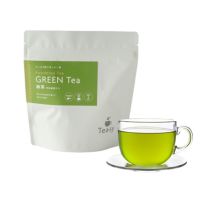 Tea-sy緑茶のパッケージとドリンク